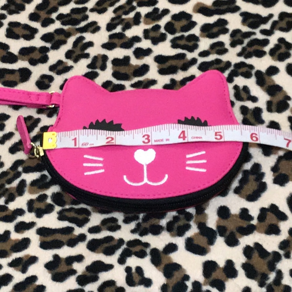 LUV BETSEY JOHNSON Pink 💕 Kitty Wallet Wristlet ID Credit Card Coin Purse Cute - Picture 3 of 10